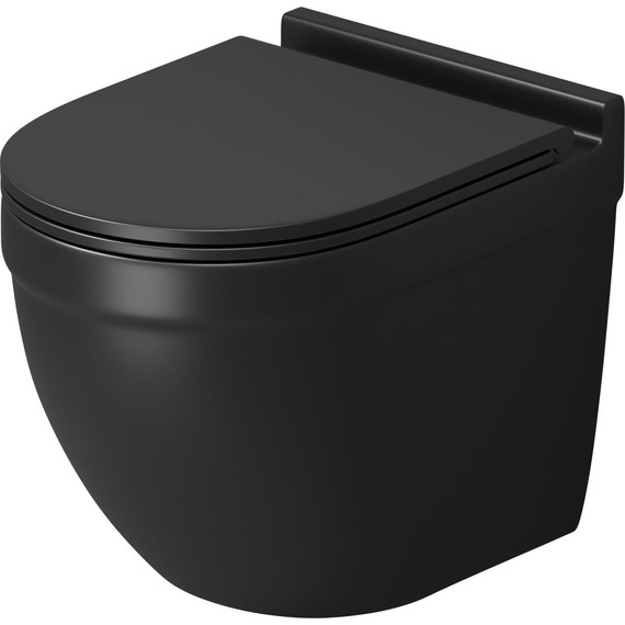Унитаз подвесной безободковый Grossman GR-4483BMSQ с крышкой микролифт, чёрный матовый (Система смыва торнадо), Цвет производителя: чёрный матовый фото 2