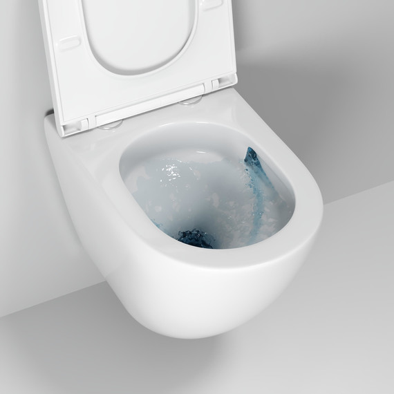 Унитаз подвесной безободковый Grossman GR-4455SQ с крышкой микролифт, белый глянцевый (Система смыва торнадо) фото 5