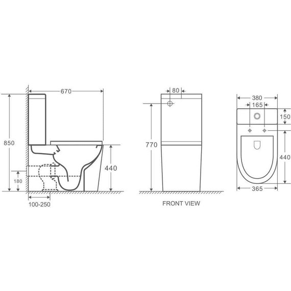 Унитаз-компакт безободковый Grossman GR-4449BMSQ с крышкой микролифт, чёрный матовый (Система смыва торнадо), Цвет производителя: чёрный матовый фото 11