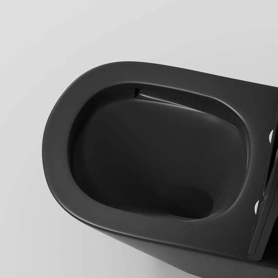 Унитаз-компакт безободковый Grossman GR-4449BMSQ с крышкой микролифт, чёрный матовый (Система смыва торнадо), Цвет производителя: чёрный матовый фото 8