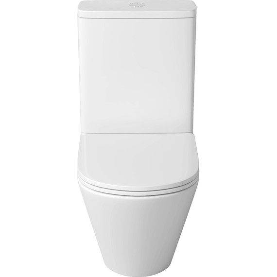 Унитаз-компакт безободковый Grossman GR-4449SQ с крышкой микролифт (Система смыва торнадо), Цвет производителя: белый фото 3