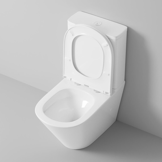 Унитаз-компакт безободковый Grossman GR-4449SQ с крышкой микролифт (Система смыва торнадо), Цвет производителя: белый фото 6