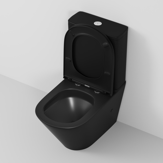 Унитаз-компакт безободковый Grossman GR-4450BMSQ с крышкой микролифт, чёрный матовый (Система смыва торнадо), Цвет производителя: чёрный матовый фото 7