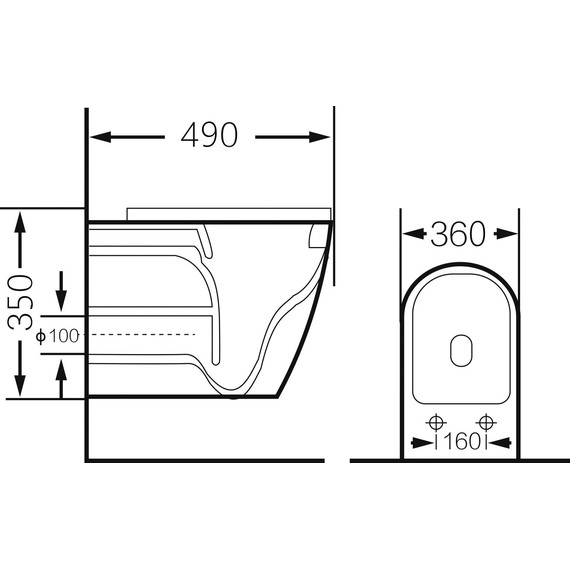 Унитаз подвесной безободковый Grossman GR-4455SWS с крышкой микролифт, серебро фото 6