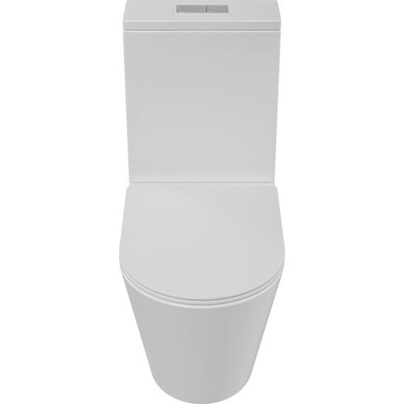 Унитаз-компакт безободковый Grossman GR-4458SQ с крышкой микролифт (Система смыва торнадо), Цвет производителя: белый фото 3