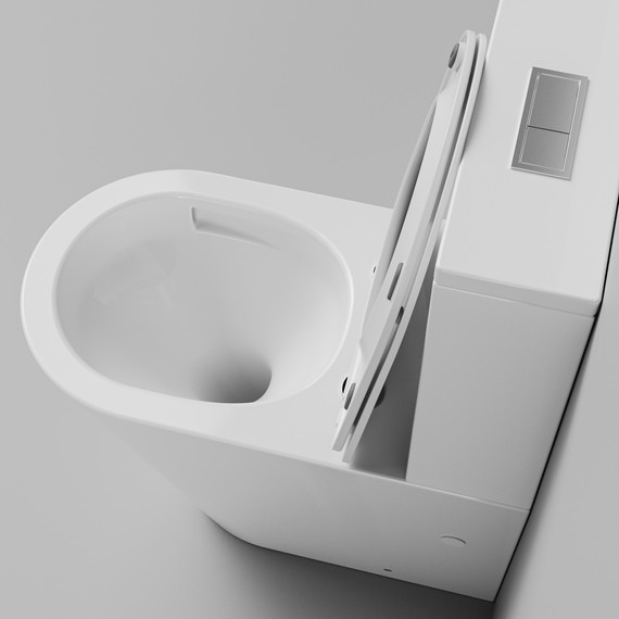 Унитаз-компакт безободковый Grossman GR-4458SQ с крышкой микролифт (Система смыва торнадо), Цвет производителя: белый фото 8