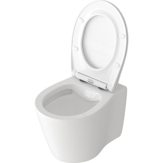 Унитаз подвесной безободковый Grossman GR-4459S с крышкой микролифт, белый глянцевый фото 3