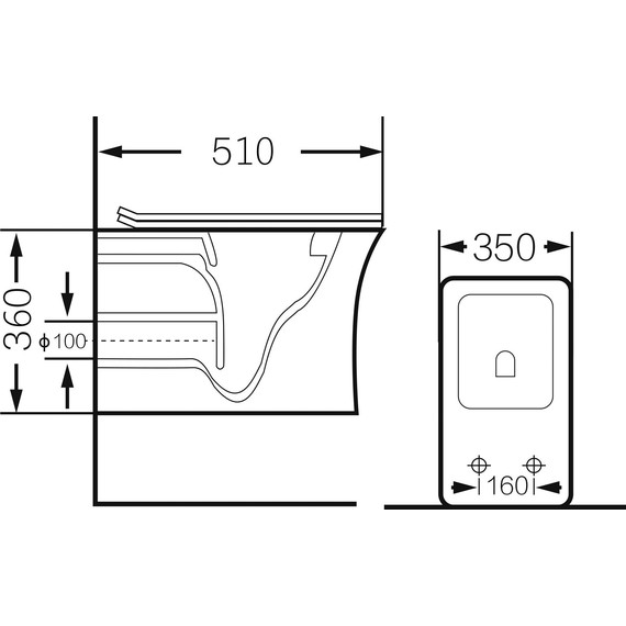 Унитаз подвесной безободковый Grossman GR-4461S с крышкой микролифт, белый глянцевый фото 5
