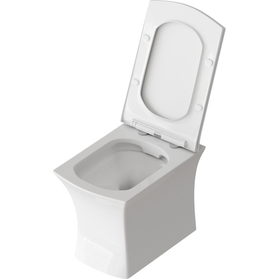 Унитаз подвесной безободковый Grossman GR-4461S с крышкой микролифт, белый глянцевый фото 3