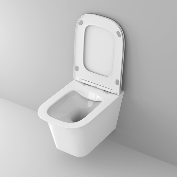 Унитаз подвесной безободковый Grossman Classic GR-4463S с крышкой микролифт, белый глянцевый фото 4