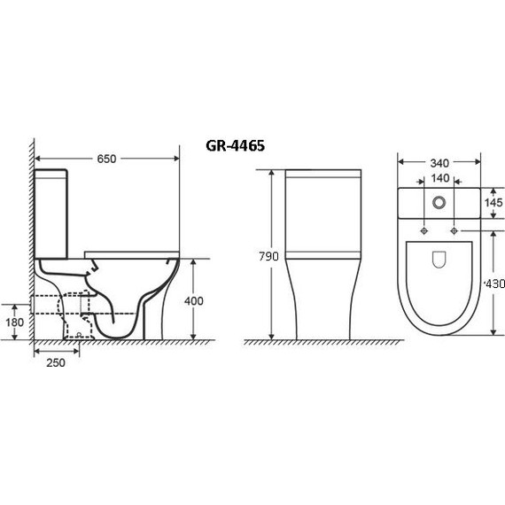 Унитаз-компакт безободковый Grossman Classic GR-4465S с крышкой микролифт, белый глянцевый фото 6