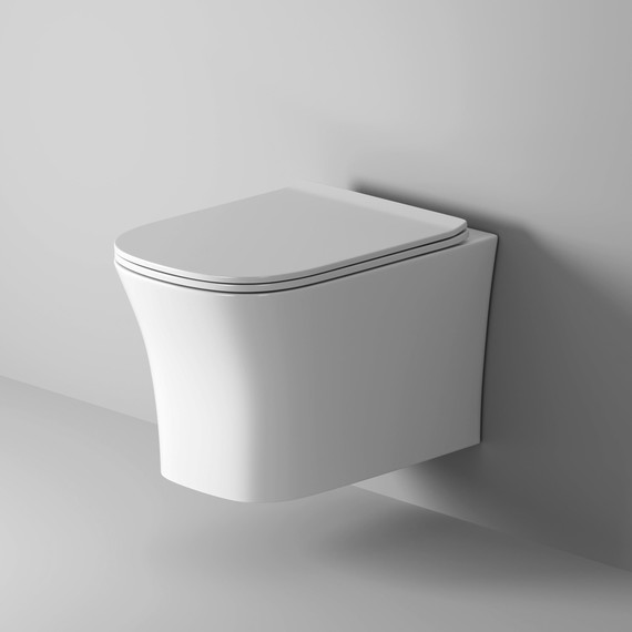 Унитаз подвесной безободковый Grossman Style GR-4474S с крышкой микролифт, белый глянцевый фото 2