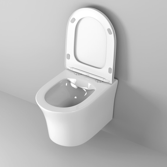 Унитаз подвесной безободковый Grossman Style GR-4475S с крышкой микролифт, белый глянцевый фото 4