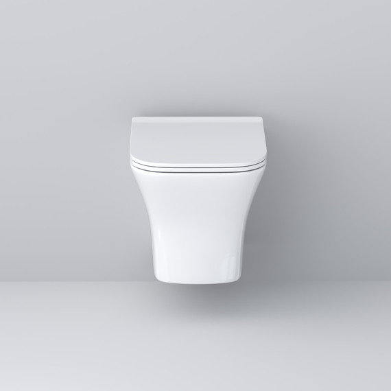 Унитаз подвесной безободковый Grossman Galaxy GR-4476S с крышкой микролифт, белый глянцевый фото 3