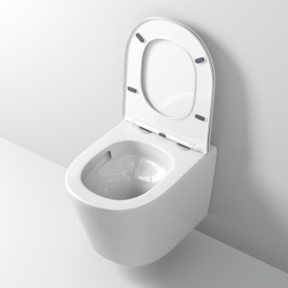 Унитаз подвесной безободковый Grossman GR-4477SQ с крышкой микролифт (Система смыва торнадо) фото 6