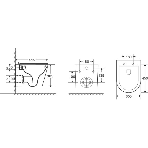 Унитаз подвесной безободковый Grossman GR-4478SQ с крышкой микролифт (Система смыва торнадо), Цвет производителя: белый - 7 Унитаз подвесной безободковый Grossman GR-4478SQ с крышкой микролифт (Система смыва торнадо), Цвет производителя: белый фото 7