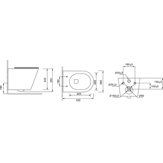 Унитаз подвесной безободковый Grossman Fly GR-4478MS с крышкой микролифт, белый матовый, Цвет производителя: белый матовый фото 6