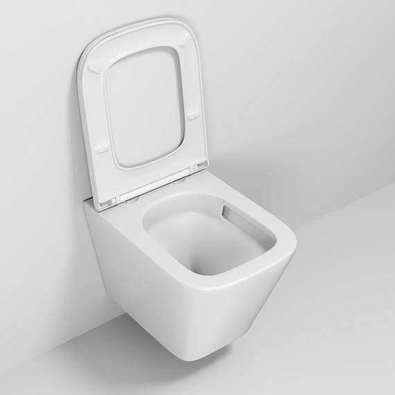 Унитаз подвесной безободковый Grossman GR-4479SQ с крышкой микролифт (Система смыва торнадо) фото 5