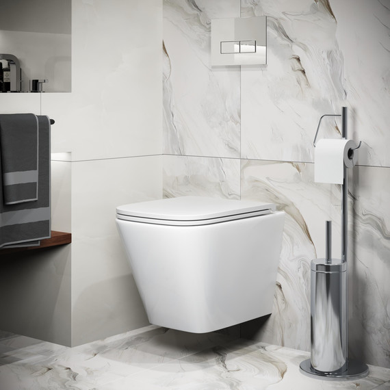 Унитаз подвесной безободковый Grossman GR-4479SQ с крышкой микролифт (Система смыва торнадо) фото 6