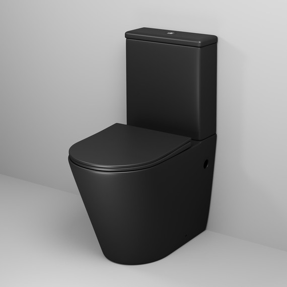 Унитаз-компакт безободковый Grossman Color GR-4480BMS с крышкой микролифт, чёрный матовый, Цвет производителя: чёрный матовый фото 2