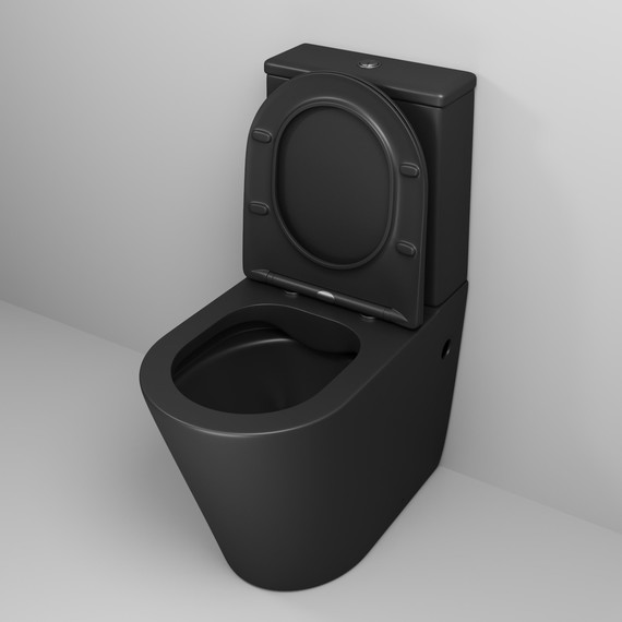 Унитаз-компакт безободковый Grossman Color GR-4480BMS с крышкой микролифт, чёрный матовый, Цвет производителя: чёрный матовый фото 4