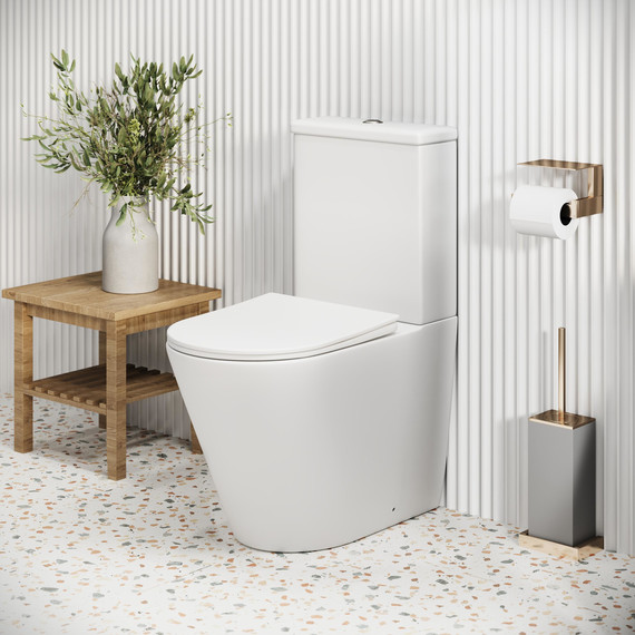 Унитаз-компакт безободковый Grossman Color GR-4480MS с крышкой микролифт, белый матовый, Цвет производителя: белый матовый фото 5