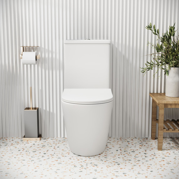 Унитаз-компакт безободковый Grossman Color GR-4480MS с крышкой микролифт, белый матовый, Цвет производителя: белый матовый фото 6