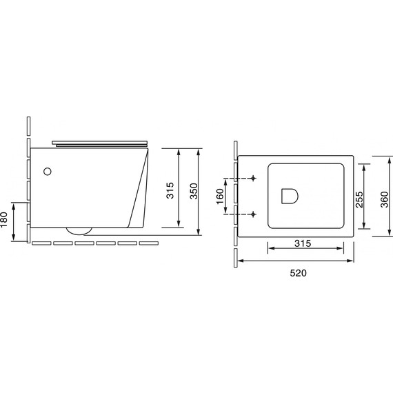Унитаз подвесной безободковый Grossman Cristal GR-4481 с крышкой микролифт фото 6