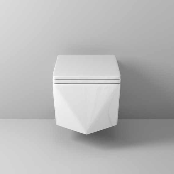 Унитаз подвесной безободковый Grossman Cristal GR-4481 с крышкой микролифт фото 3