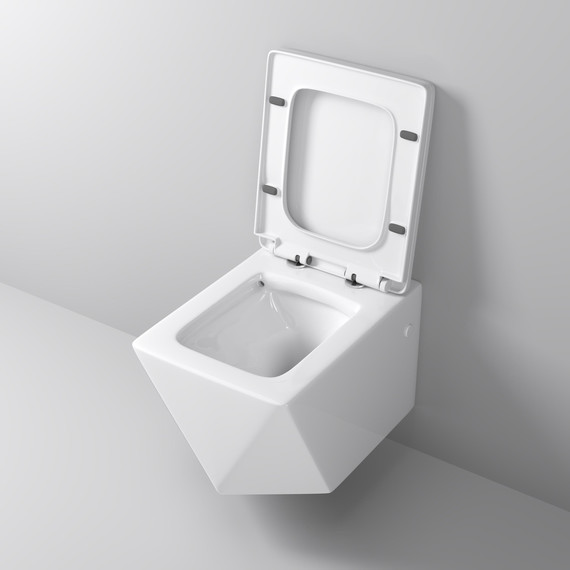 Унитаз подвесной безободковый Grossman Cristal GR-4481 с крышкой микролифт фото 4