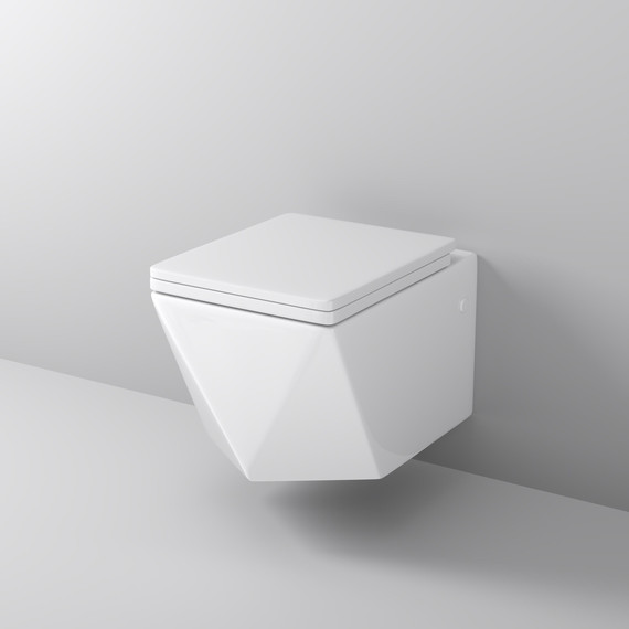 Унитаз подвесной безободковый Grossman Cristal GR-4481 с крышкой микролифт фото 2