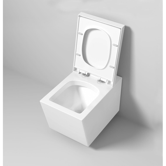 Унитаз подвесной безободковый Grossman Cristal GR-4495 с крышкой микролифт фото 4