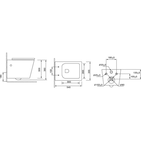 Унитаз подвесной безободковый Grossman Cristal GR-4495 с крышкой микролифт фото 6