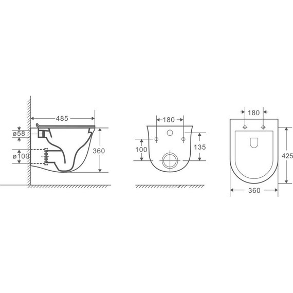 Унитаз подвесной безободковый Grossman GR-4412S с крышкой микролифт, белый глянцевый, Цвет производителя: белый глянцевый фото 6