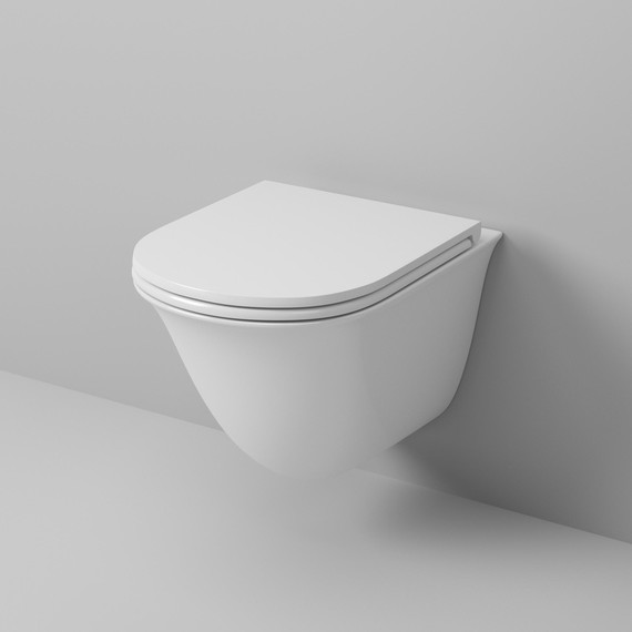 Унитаз подвесной безободковый Grossman GR-4412S с крышкой микролифт, белый глянцевый, Цвет производителя: белый глянцевый фото 2