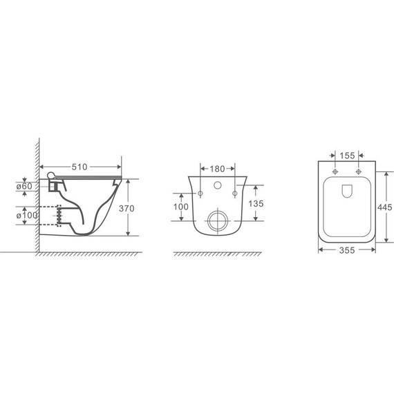 Унитаз подвесной безободковый Grossman GR-4413S с крышкой микролифт, белый глянцевый фото 6