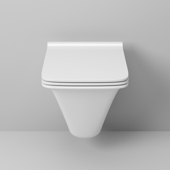 Унитаз подвесной безободковый Grossman GR-4413S с крышкой микролифт, белый глянцевый фото 3