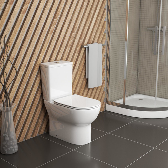 Унитаз-компакт безободковый Grossman GR-4448S с крышкой микролифт, белый глянцевый фото 5