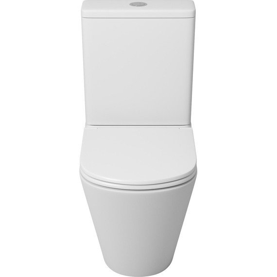 Унитаз-компакт безободковый Grossman GR-4450MSQ с крышкой микролифт, белый матовый (Система смыва торнадо), Цвет производителя: белый матовый фото 3