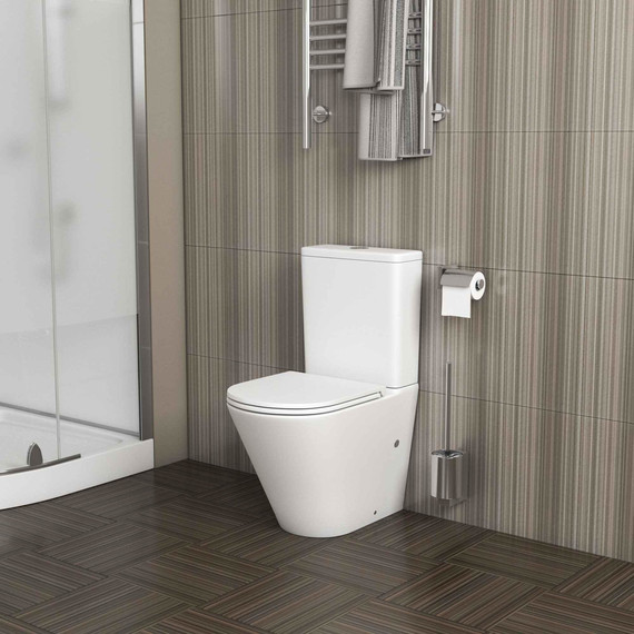 Унитаз-компакт безободковый Grossman GR-4450MSQ с крышкой микролифт, белый матовый (Система смыва торнадо), Цвет производителя: белый матовый фото 9