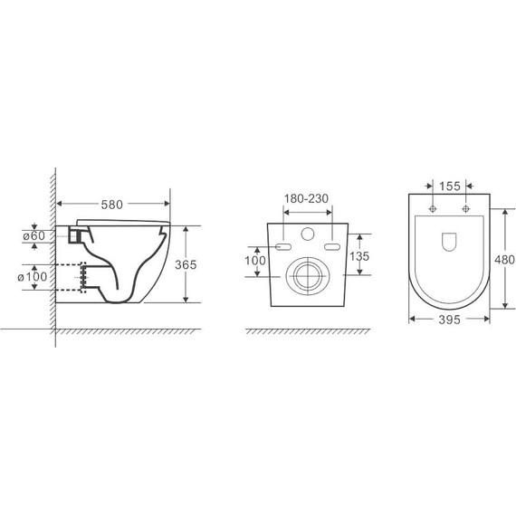 Унитаз подвесной безободковый Grossman GR-4451S с крышкой микролифт, белый глянцевый фото 8