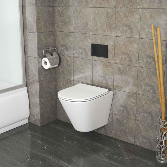 Унитаз подвесной безободковый Grossman GR-4477S с крышкой микролифт, белый глянцевый фото 5