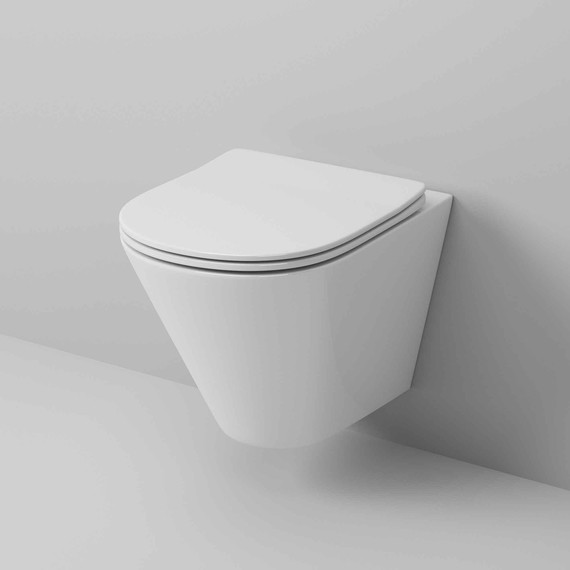 Унитаз подвесной безободковый Grossman GR-4477S с крышкой микролифт, белый глянцевый фото 2