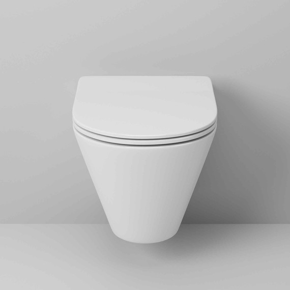 Унитаз подвесной безободковый Grossman GR-4477S с крышкой микролифт, белый глянцевый фото 3