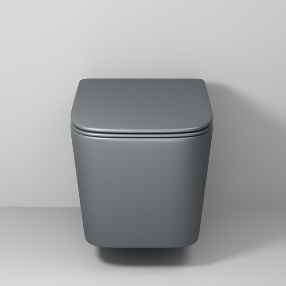 Унитаз подвесной безободковый Grossman GR-4404GMSQ с крышкой микролифт, серый матовый (Система смыва торнадо), Цвет производителя: серый матовый - 8 Унитаз подвесной безободковый Grossman GR-4404GMSQ с крышкой микролифт, серый матовый (Система смыва торнадо), Цвет производителя: серый матовый фото 8