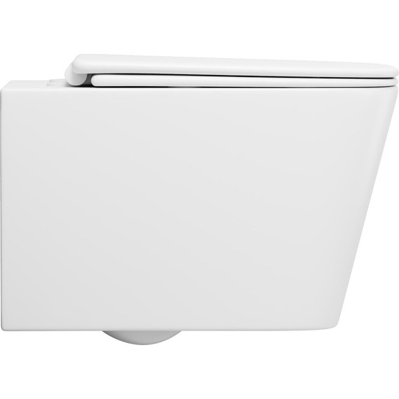 Унитаз подвесной безободковый Grossman GR-4404MSQ с крышкой микролифт, белый матовый (Система смыва торнадо), Цвет производителя: белый матовый - 5 Унитаз подвесной безободковый Grossman GR-4404MSQ с крышкой микролифт, белый матовый (Система смыва торнадо), Цвет производителя: белый матовый фото 5