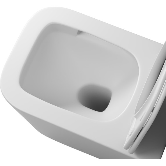 Унитаз подвесной безободковый Grossman GR-4404MSQ с крышкой микролифт, белый матовый (Система смыва торнадо), Цвет производителя: белый матовый - 6 Унитаз подвесной безободковый Grossman GR-4404MSQ с крышкой микролифт, белый матовый (Система смыва торнадо), Цвет производителя: белый матовый фото 6