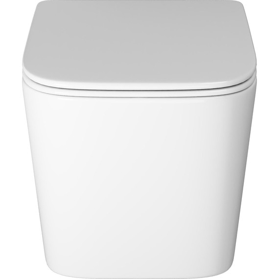 Унитаз подвесной безободковый Grossman GR-4404SQ с крышкой микролифт, белый глянцевый (Система смыва торнадо), Цвет производителя: белый глянцевый фото 3