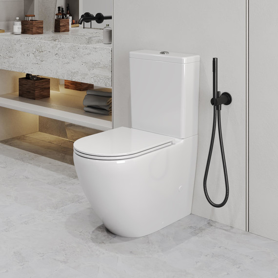 Унитаз-компакт безободковый Grossman GR-4407SQ с крышкой микролифт (Система смыва торнадо) фото 10