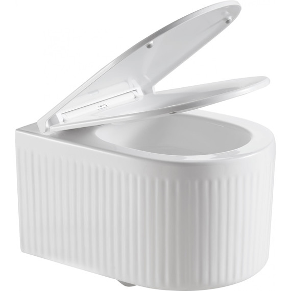 Унитаз подвесной безободковый Grossman GR-4408SQ с крышкой микролифт (Система смыва торнадо) фото 4